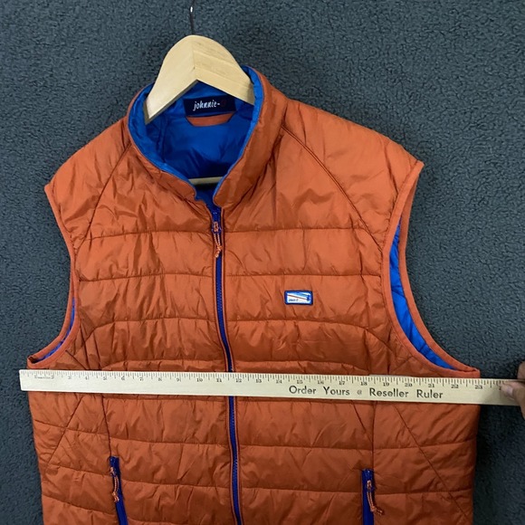 Johnnie O Hudson Quilted Vest Mens Large Puffer Full Zip Nylon golf Harvest - Picture 10 of 12